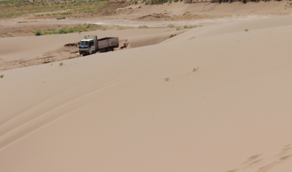 Qum Tapa the Desert of Azerbaijan